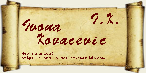 Ivona Kovačević vizit kartica